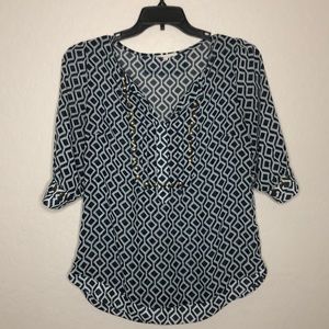 41 Hawthorn Sheer Studs Detail Blouse Short Sleeve